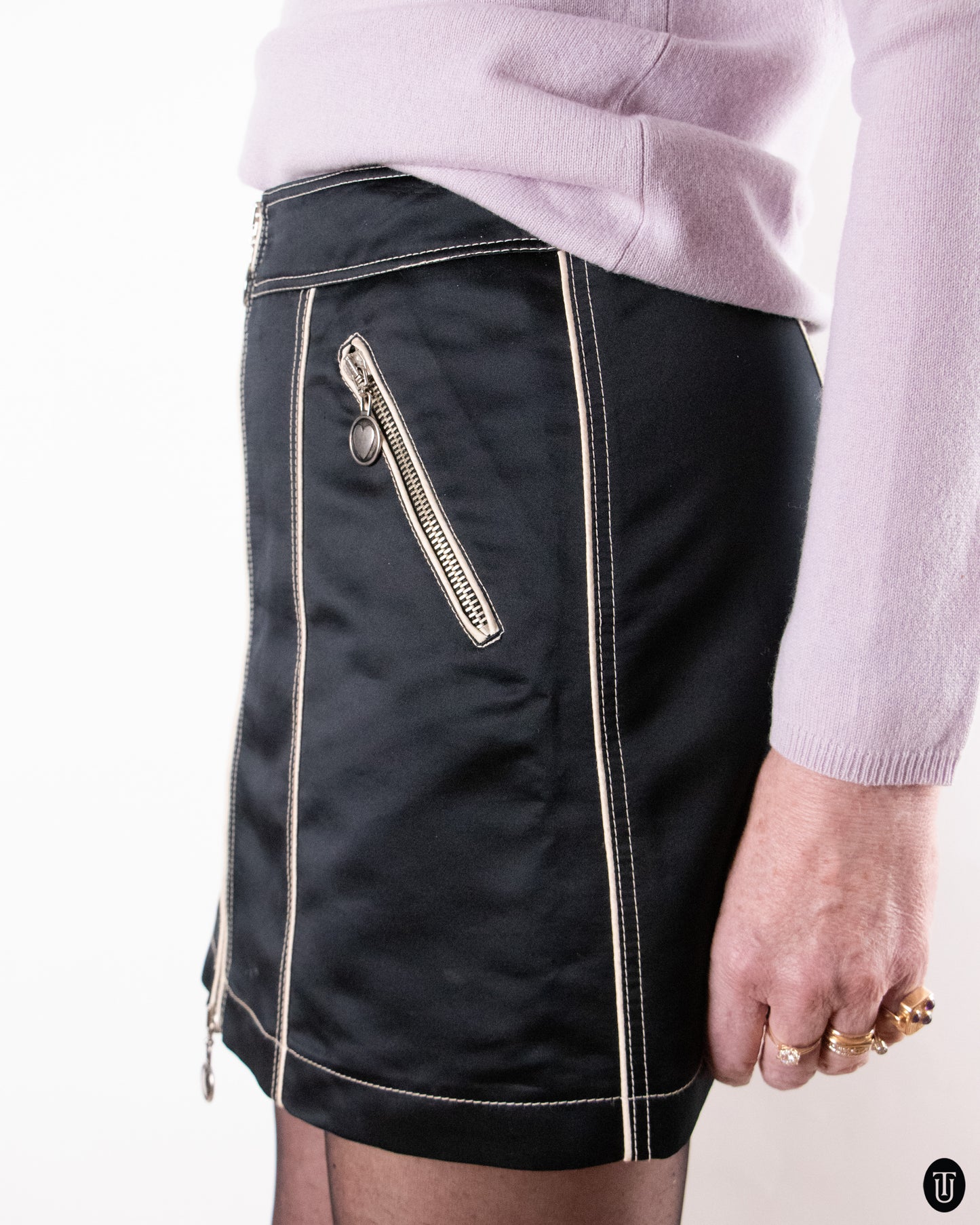 00's Moschino Black Mini Skirt M