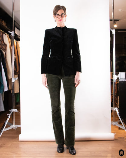 80's Giorgio Armani Black Label Velvet Blazer S