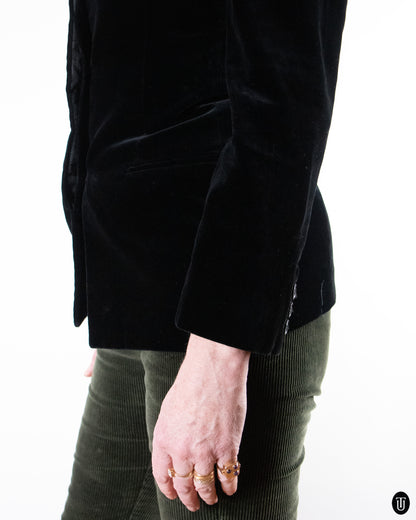80's Giorgio Armani Black Label Velvet Blazer S