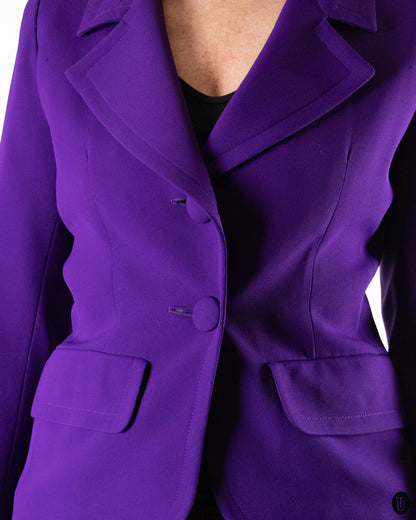 80's Yves Saint Laurent Purple Wool Blazer M