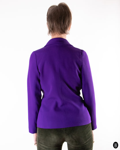 80's Yves Saint Laurent Purple Wool Blazer M