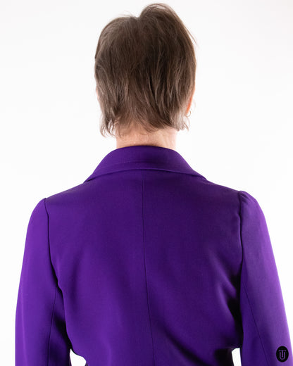 80's Yves Saint Laurent Purple Wool Blazer M