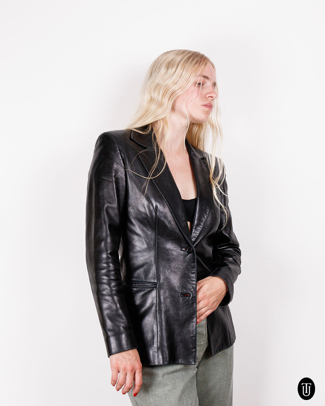 1990s Gucci by Tom Ford Black Leather Jacket S