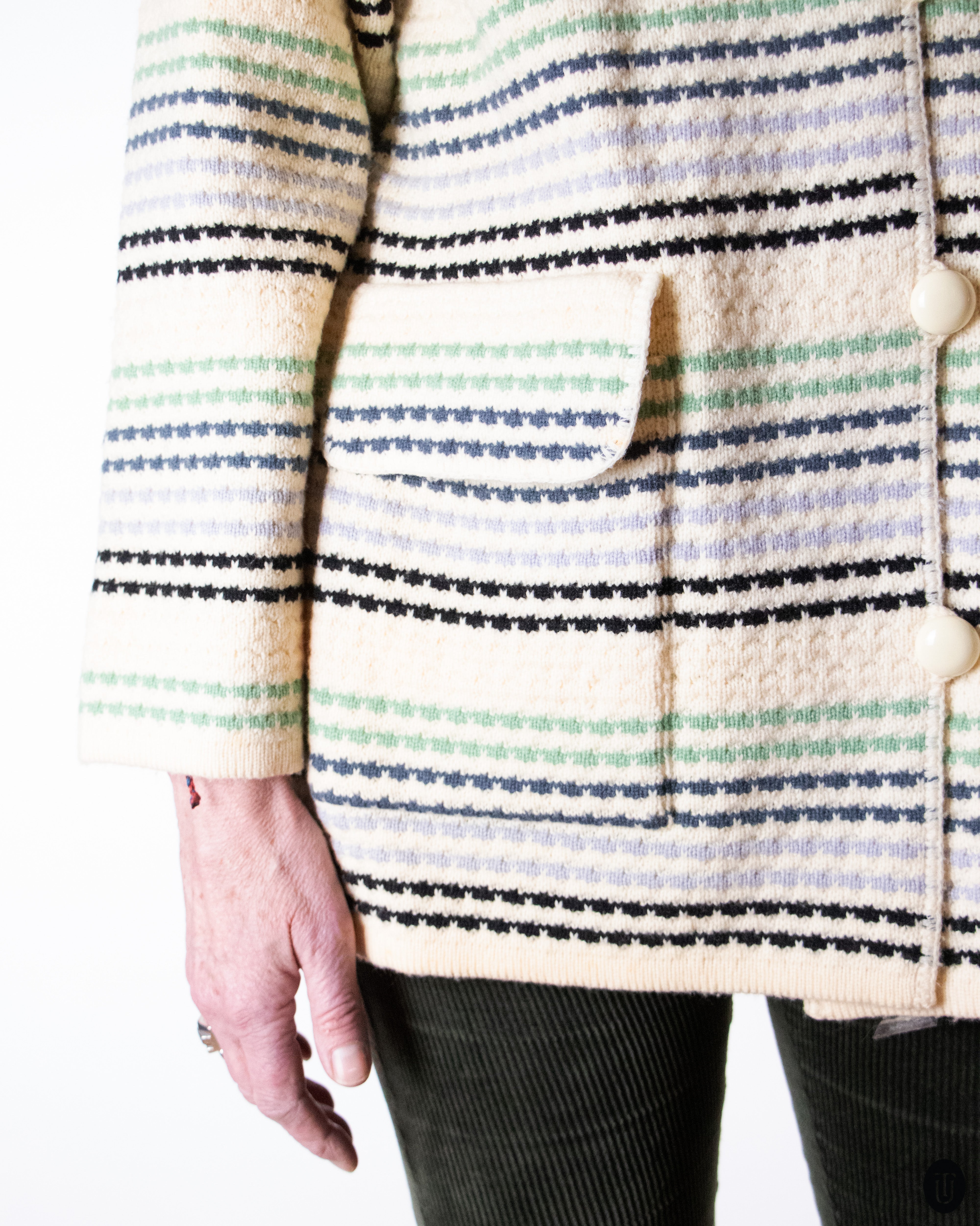 80's Yves Saint Laurent Striped Wool Jacket M – Time's Up Vintage