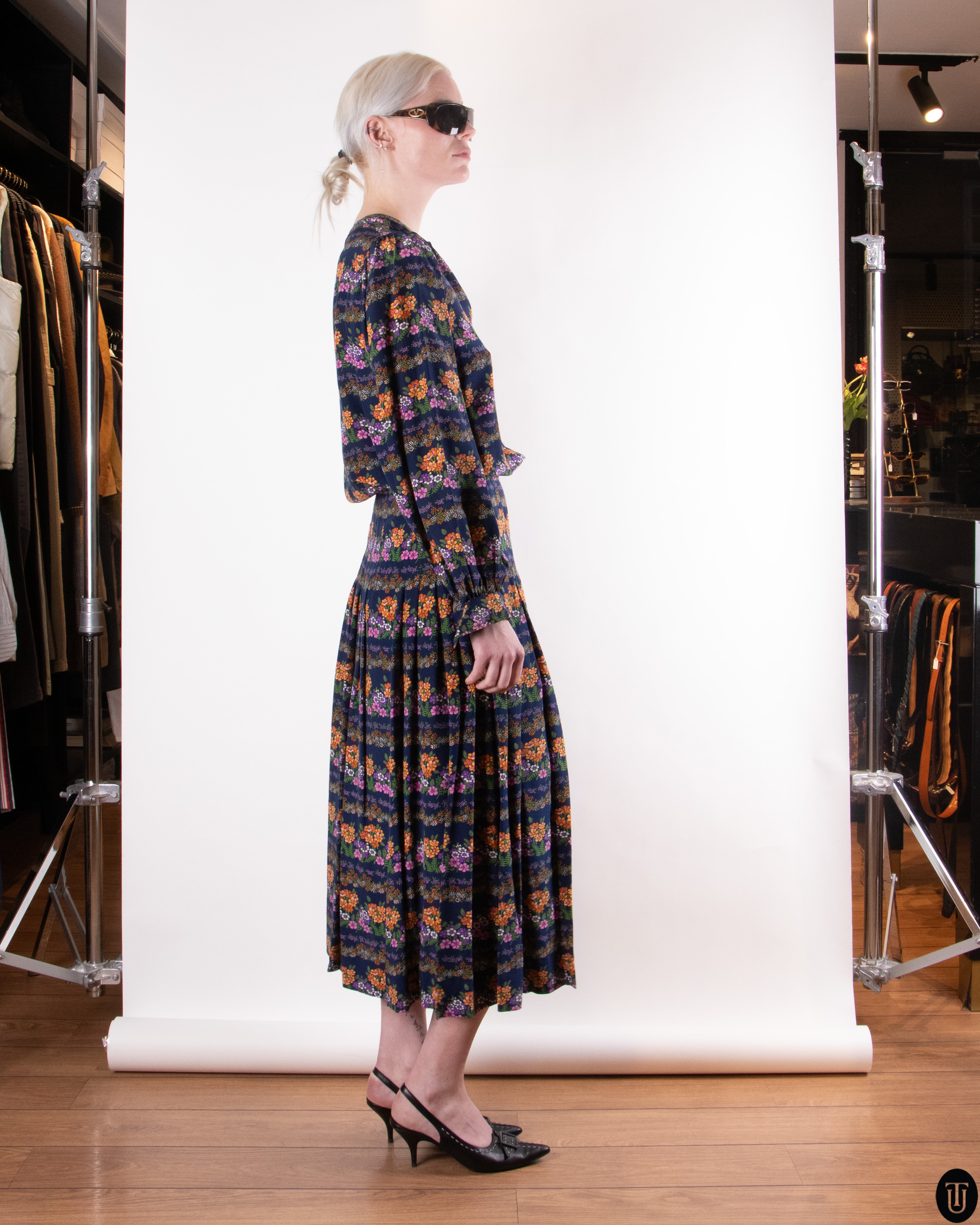 1970's Yves Saint Laurent vintage 花柄スカート 1970's Yves Saint Laurent vintage 花柄スカート 1970's Yves Saint