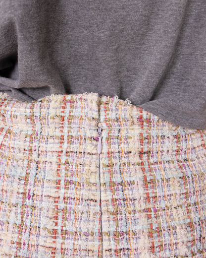 Chanel 2000s Multi-Colored Bouclé Pencil Skirt M