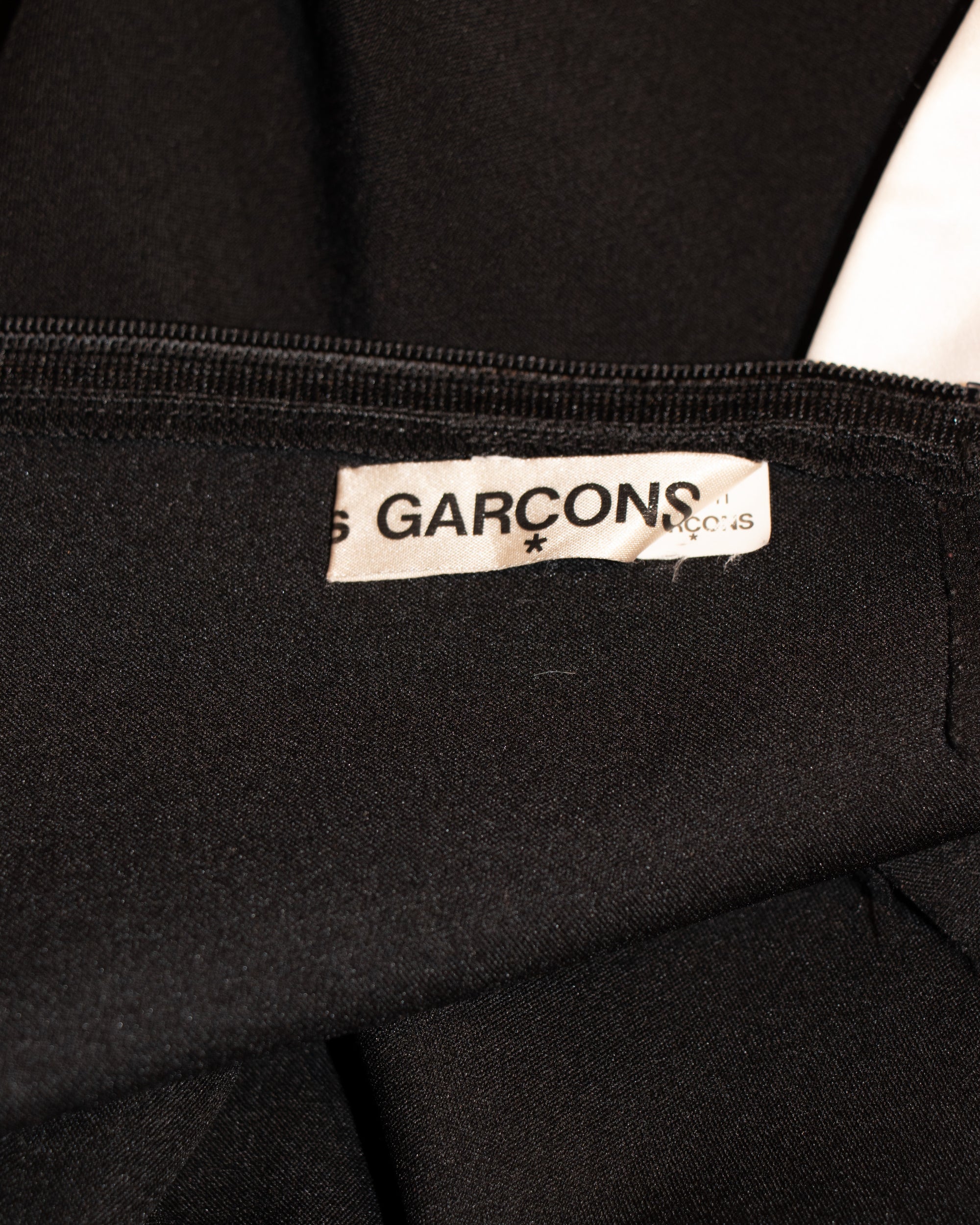 1980s Comme des Garçons Black Dress With Asymmetrical Collar M