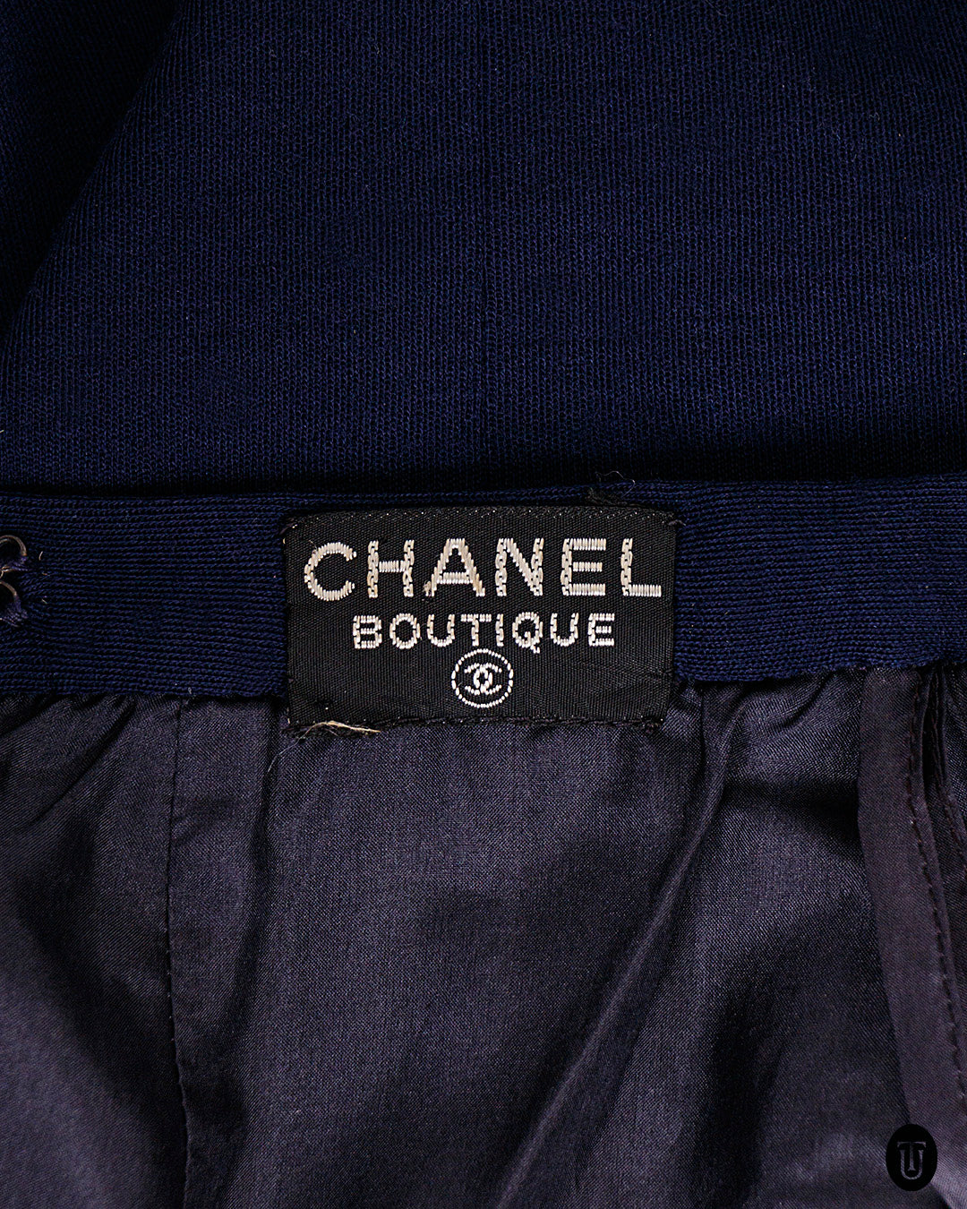 1990s Chanel Jersey Kick Pleat Skirt S
