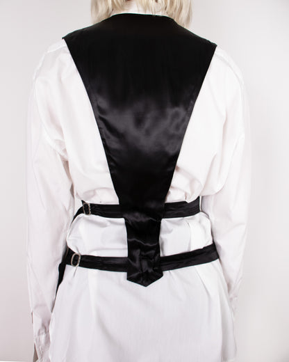 1990s Maison Margiela Grey and Black Wool Vest S