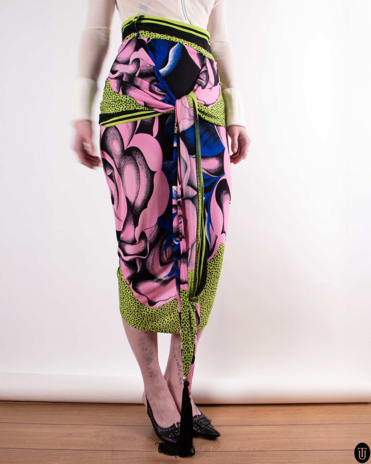 90's Gianni Versace Draped Skirt M