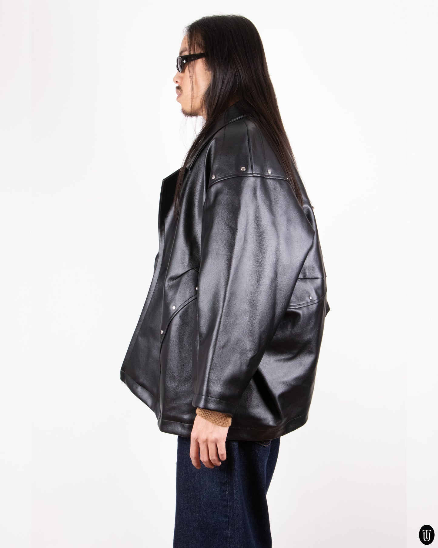 00s Comme Des Garcons Faux Leather Jacket M