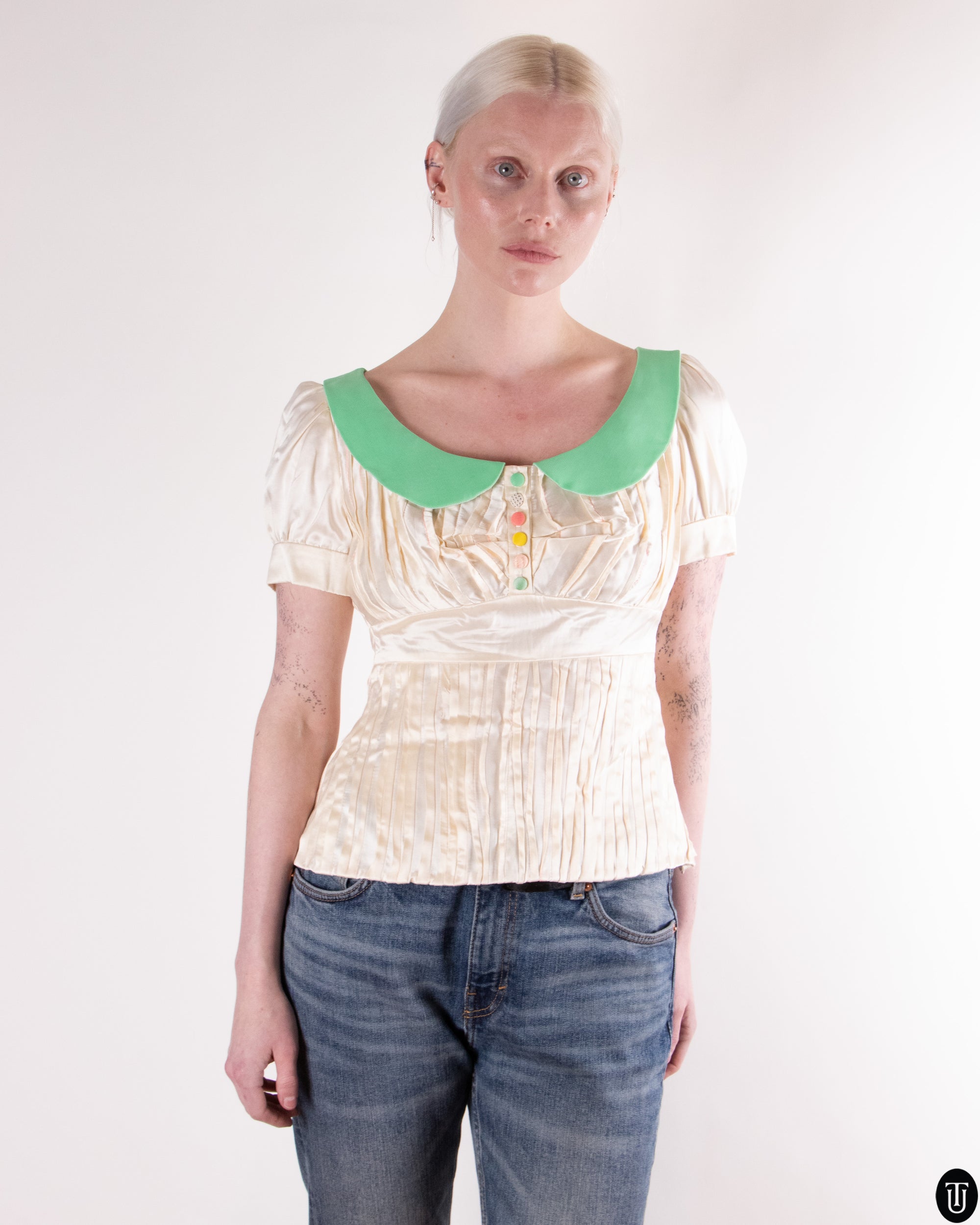 00s Nikoline Liv Andersen Silk Top S