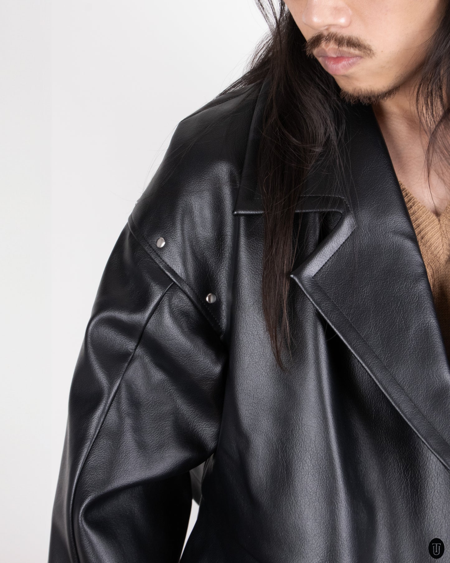 00s Comme Des Garcons Faux Leather Jacket M