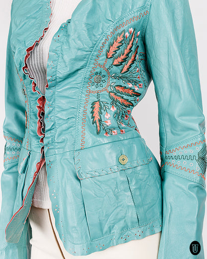 2000s Roberto Class Cavalli Leather Jacket S