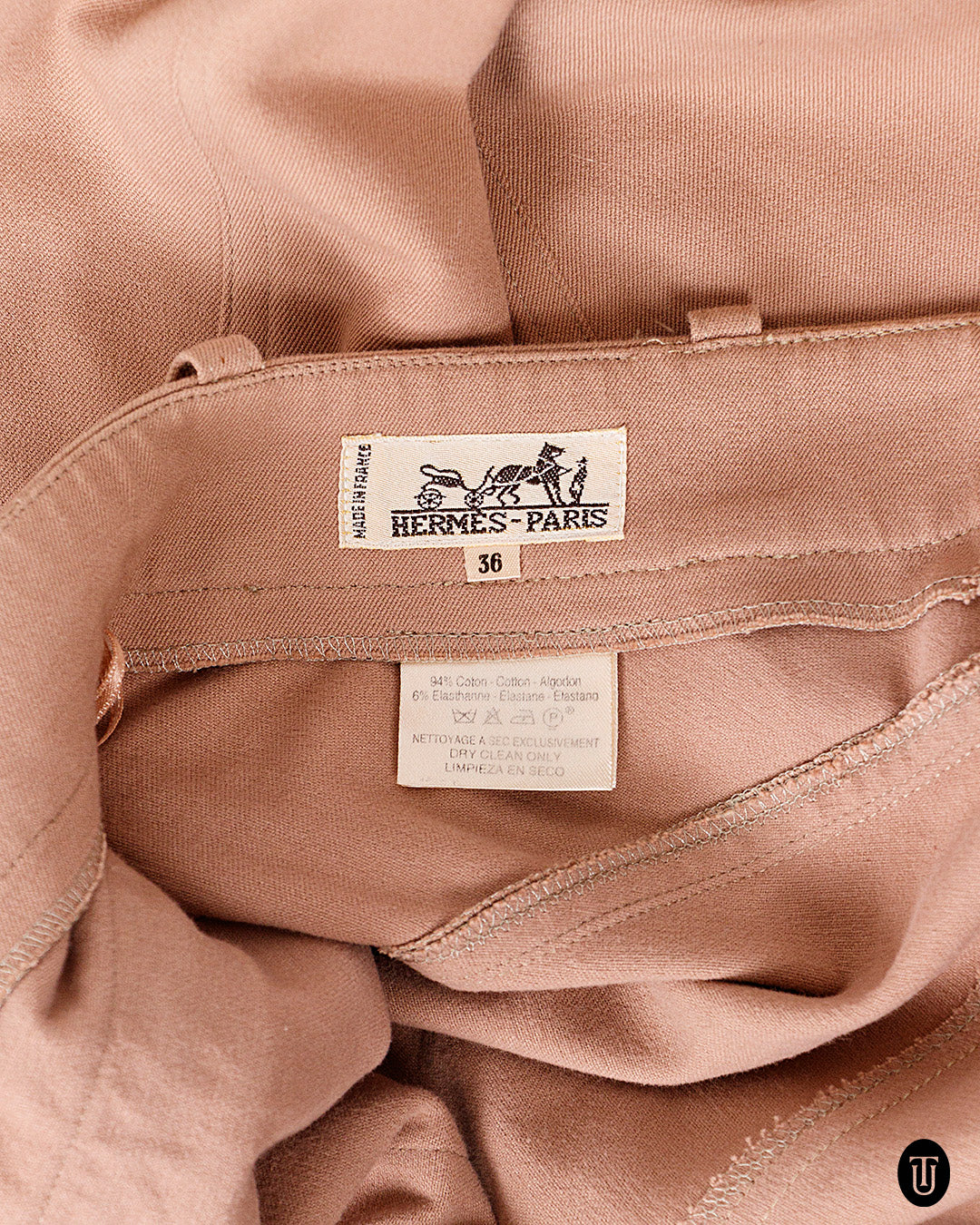 1980s Hermès Cotton Blend Pants S