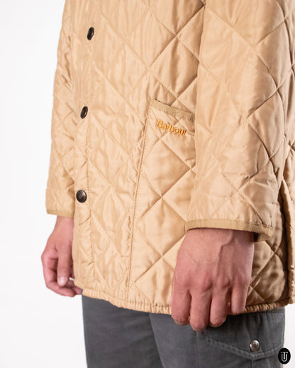00's Barbour Beige Quilted Jacket L