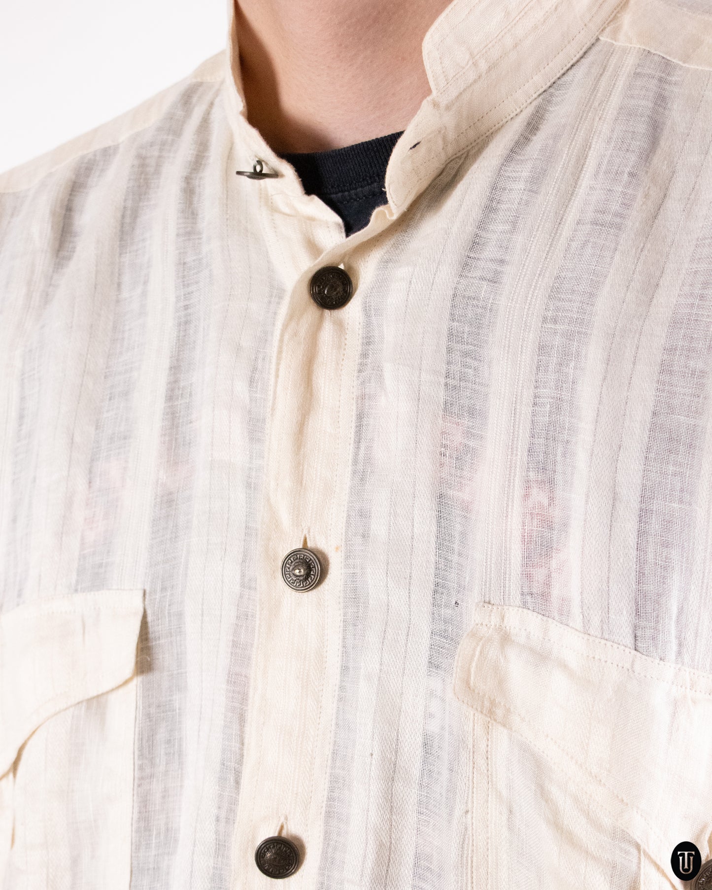 70's Gianni Versace Linen Shirt L