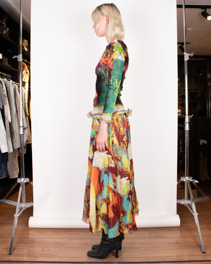 S/S 2000 Jean Paul Gaultier Mesh and Muslin Two-piece M