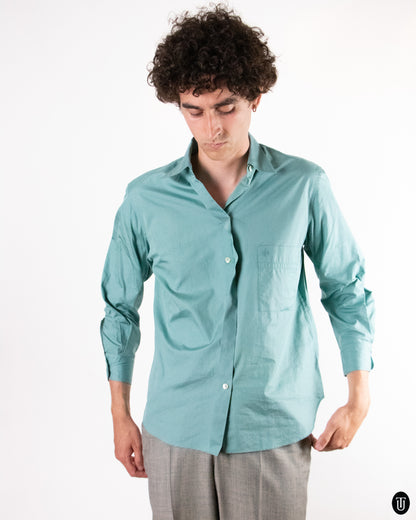 80's Hermès Cotton 3/4 Sleeve Shirt M