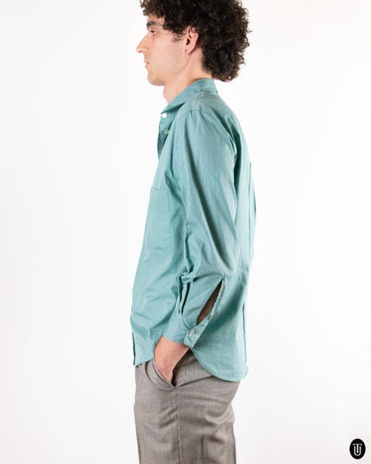 80's Hermès Cotton 3/4 Sleeve Shirt M