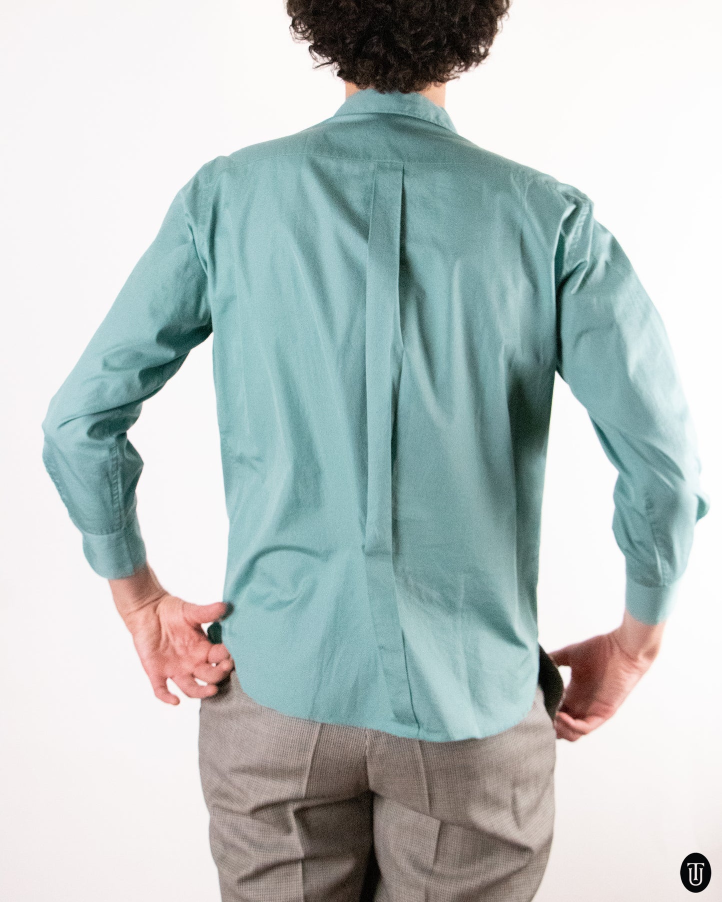80's Hermès Cotton 3/4 Sleeve Shirt M