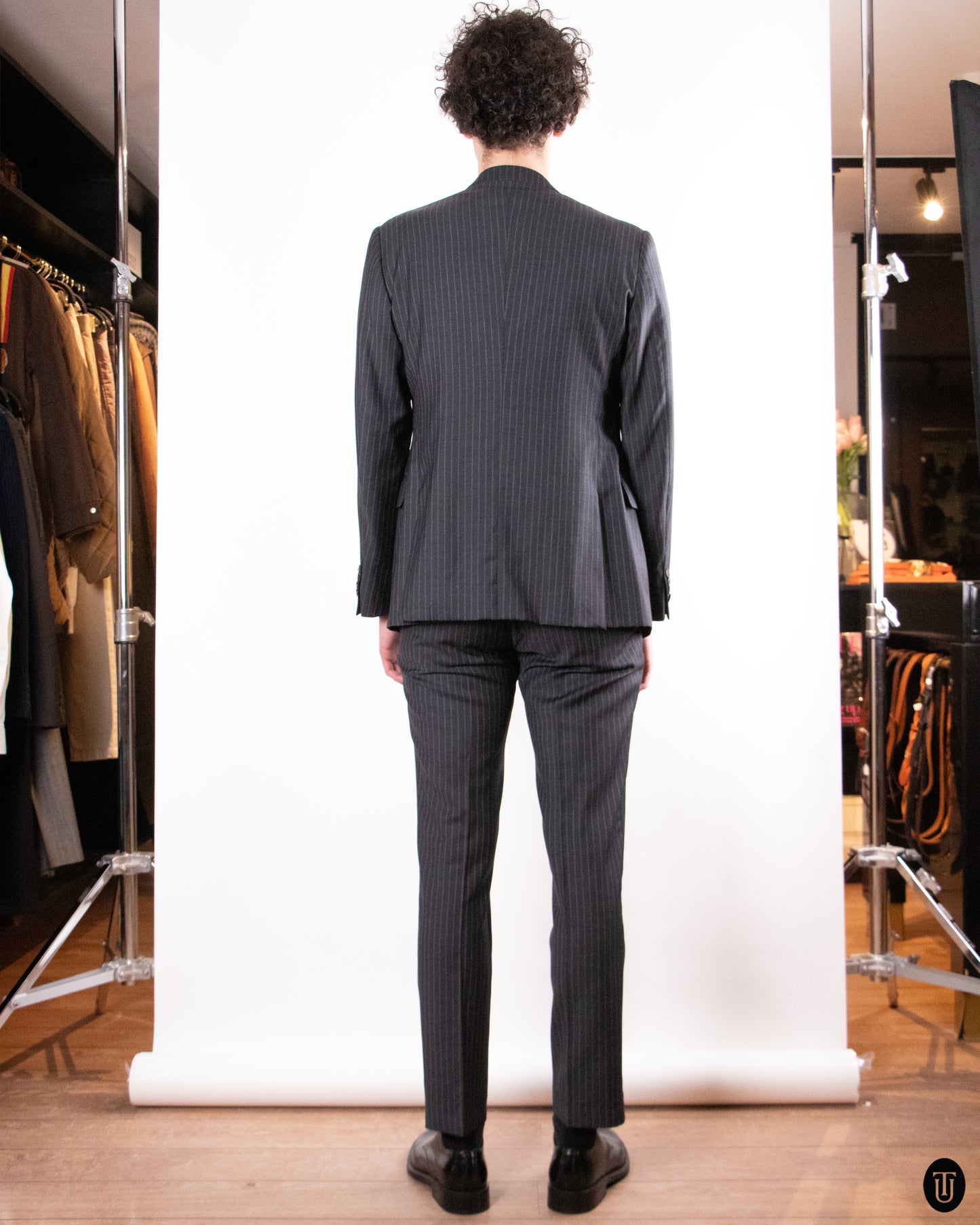 00's Pal Zileri Pinstripe Slim Wool Suit M