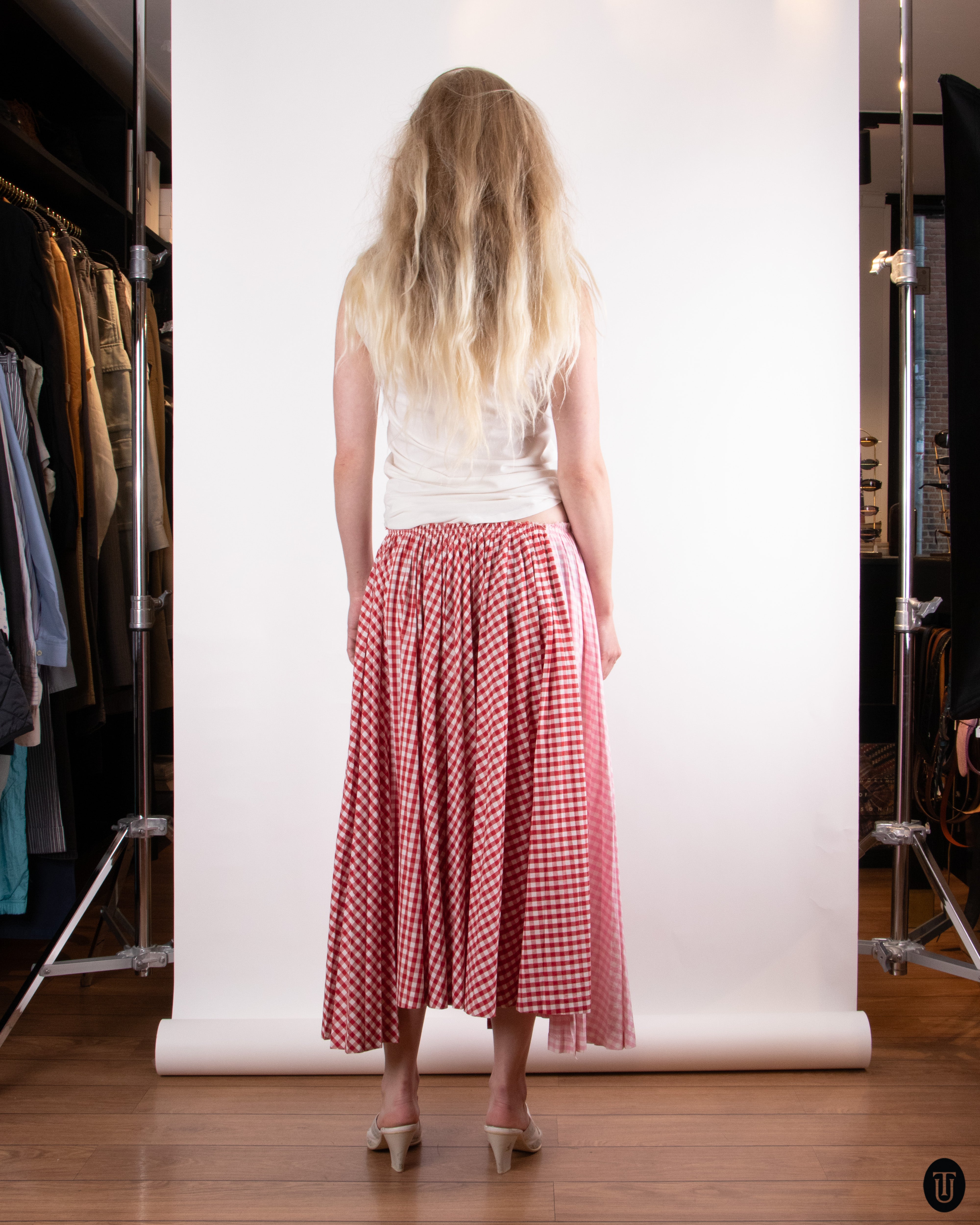 90's Commes Des Garcons Girl Gingham Skirt M