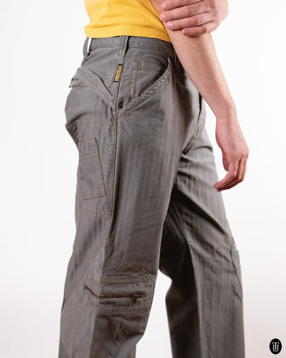 00's Armani "Jeans" Pin-Stripe Trousers S