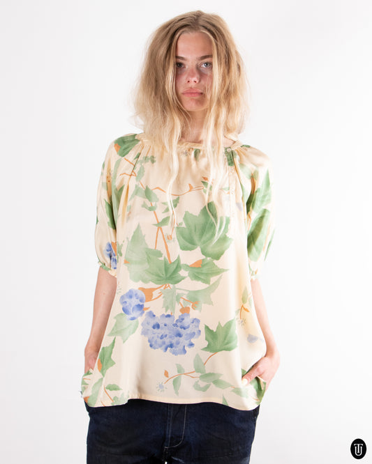 70's Cacharel Silk Blouse M