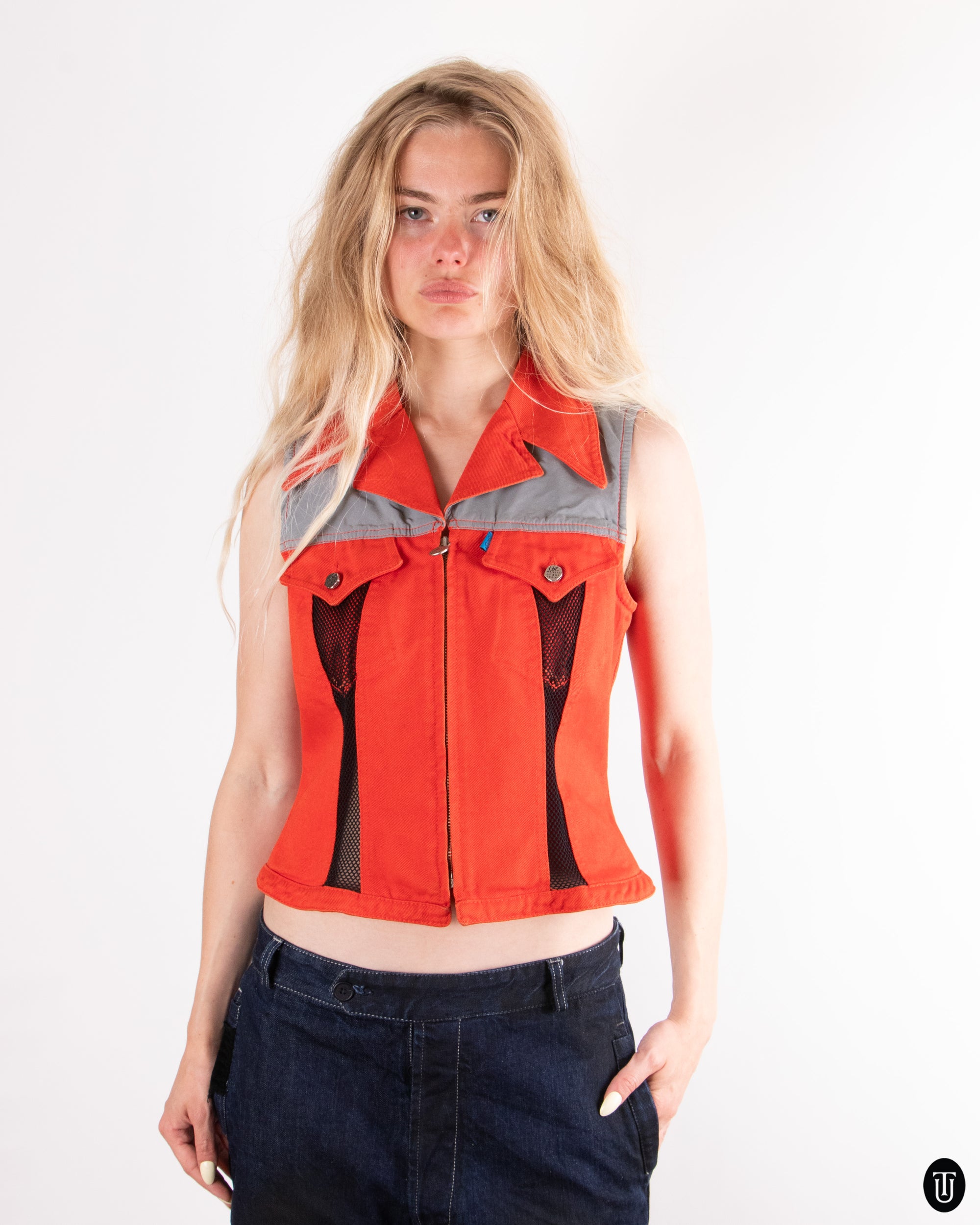 90's Christian Lacroix Jeans Vest XS