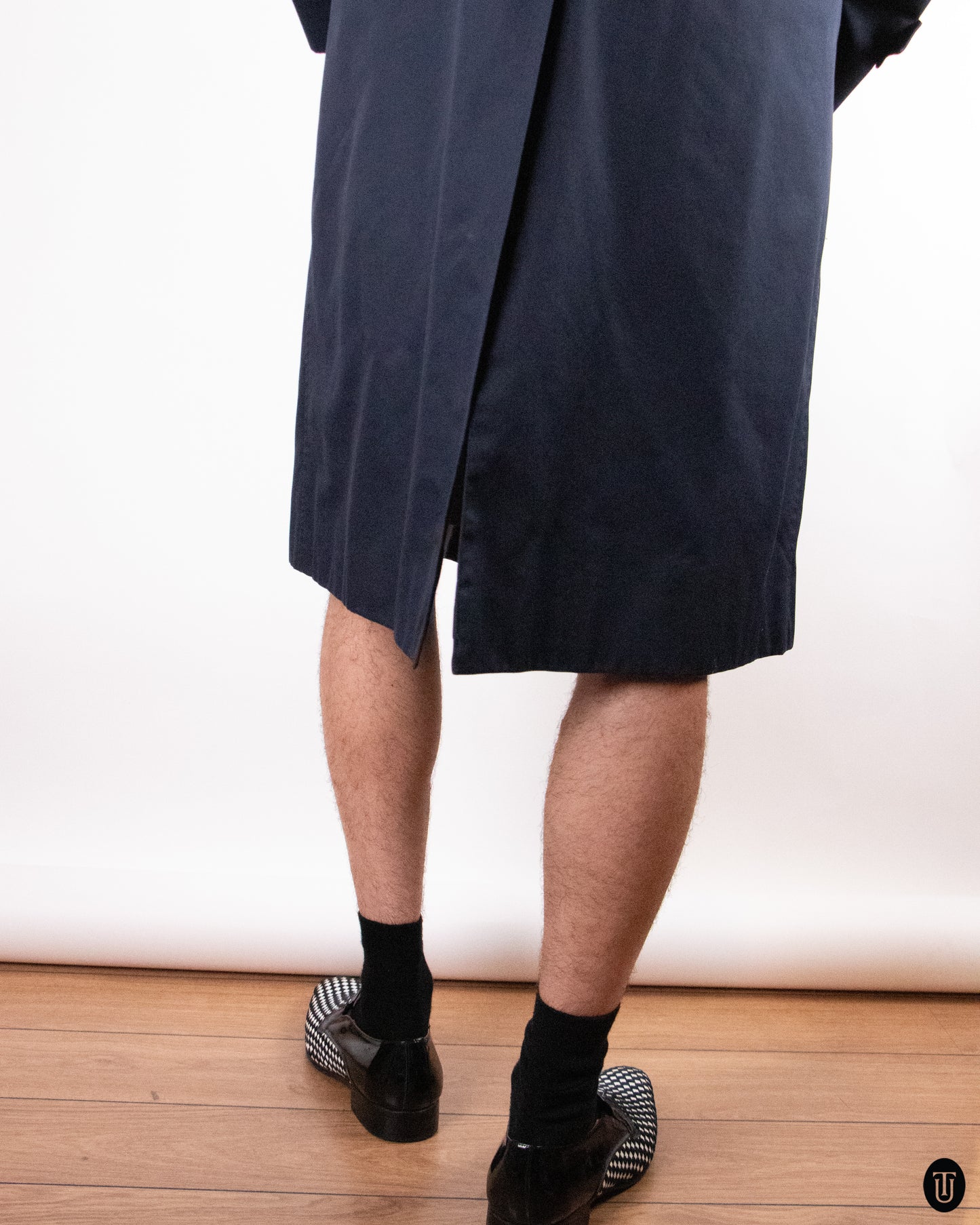 90's Burberry Navy Trench Coat M