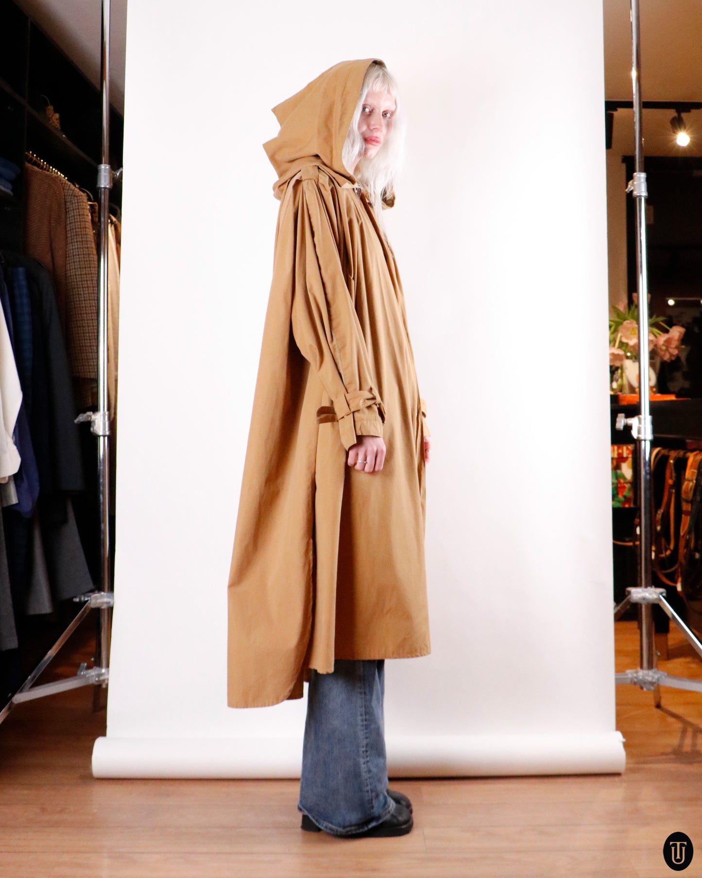 90's Claude Montana Camel Cotton Cape S