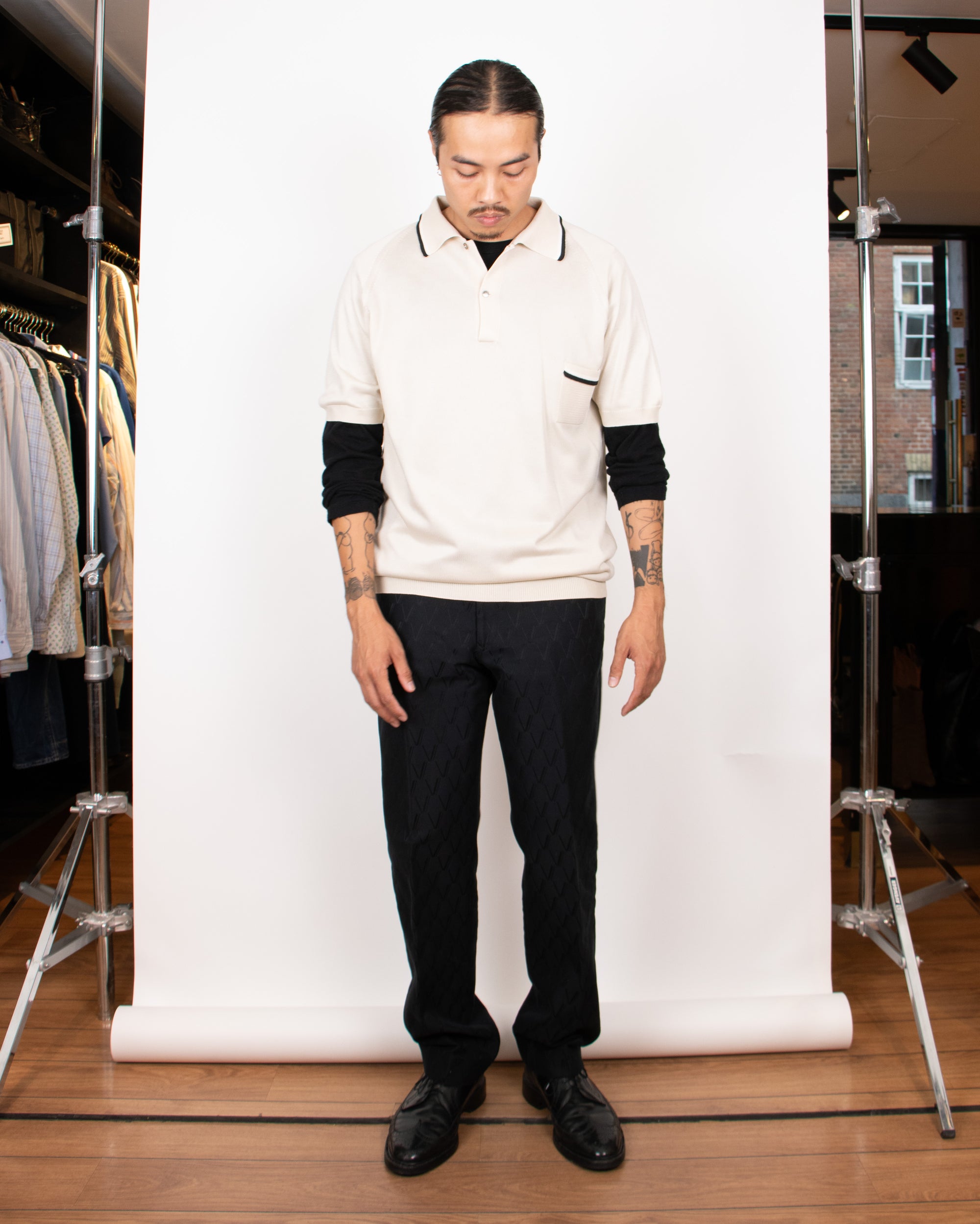 1970s Italian Knitted Polo T-shirt