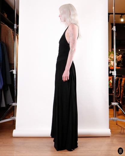 00's Celine Black Tank Maxi Dress M