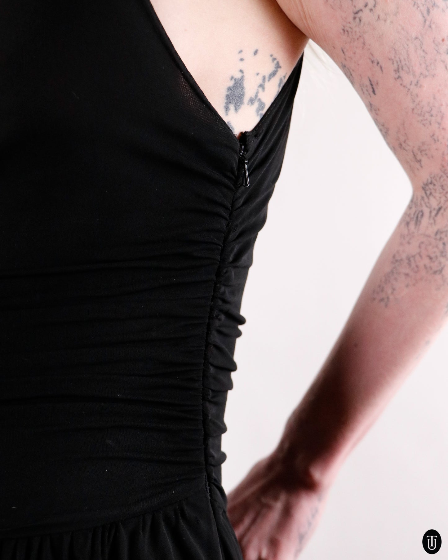 00's Celine Black Tank Maxi Dress M