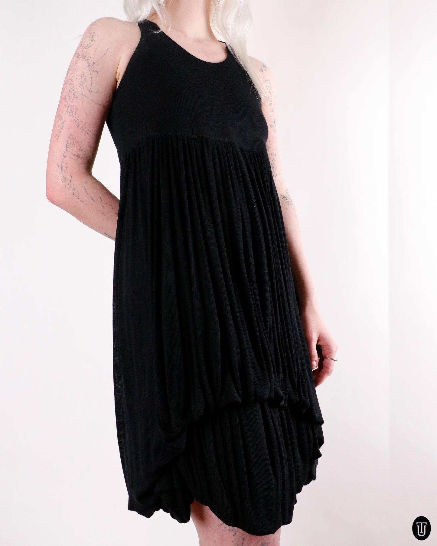 00's Givenchy Black Balloon Dress M
