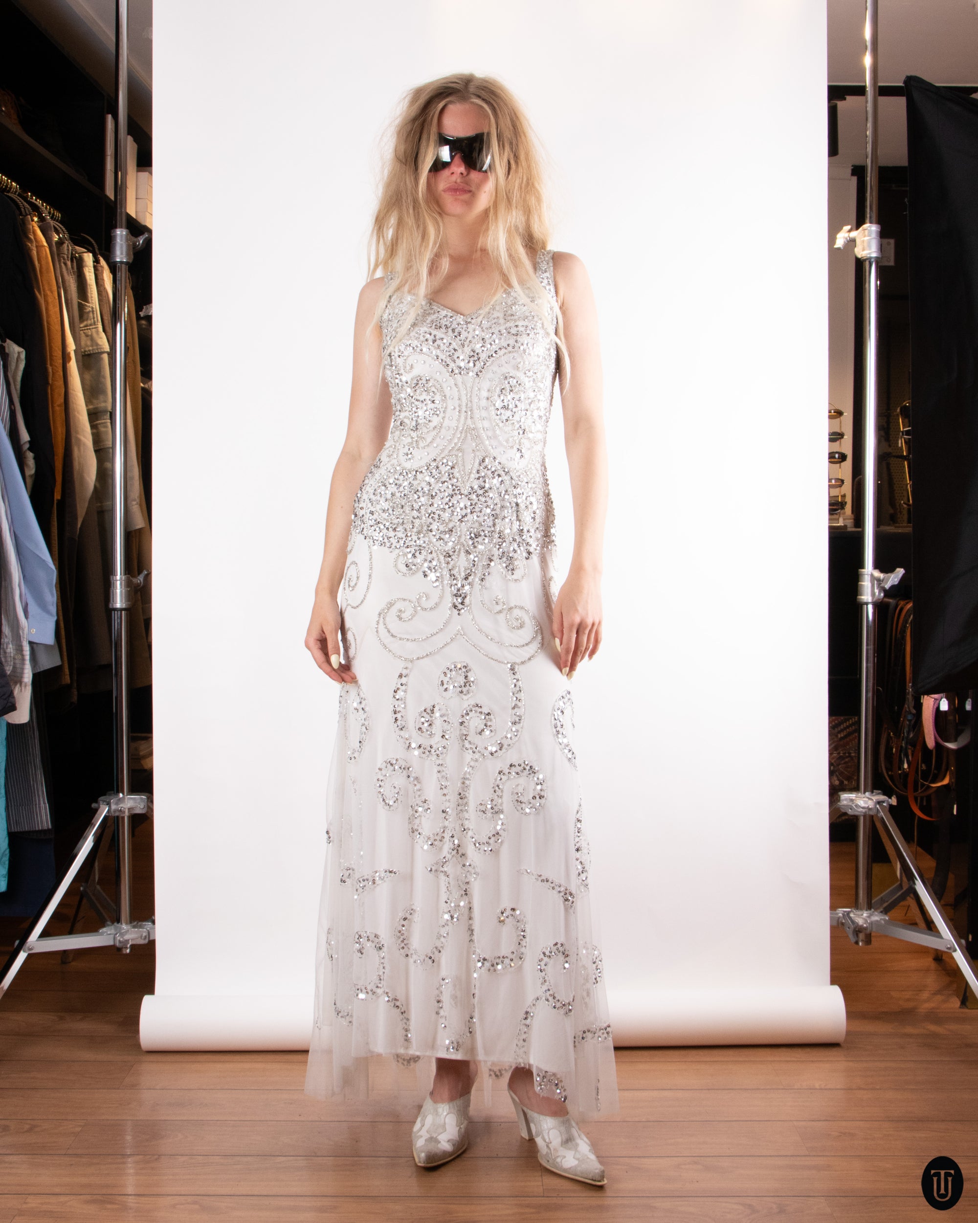 00's Cache Sequin Gown S