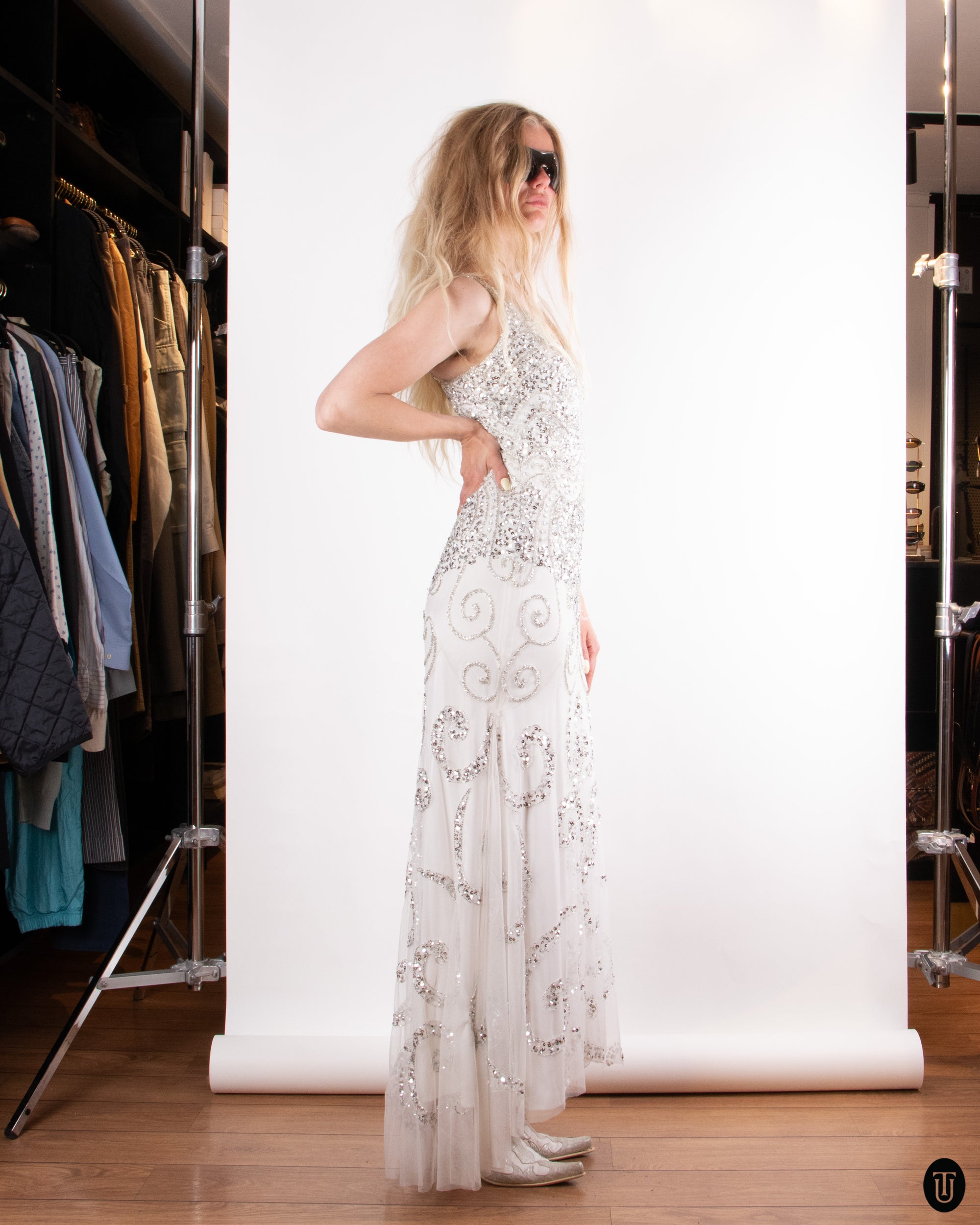 00's Cache Sequin Gown S