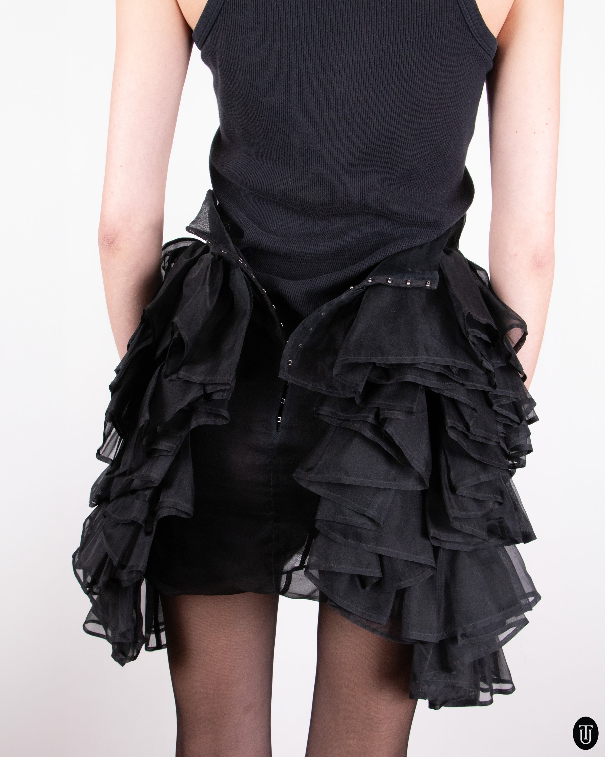 SS08 Nikoline Liv Andersen Silk Organza Ruffled Skirt XS