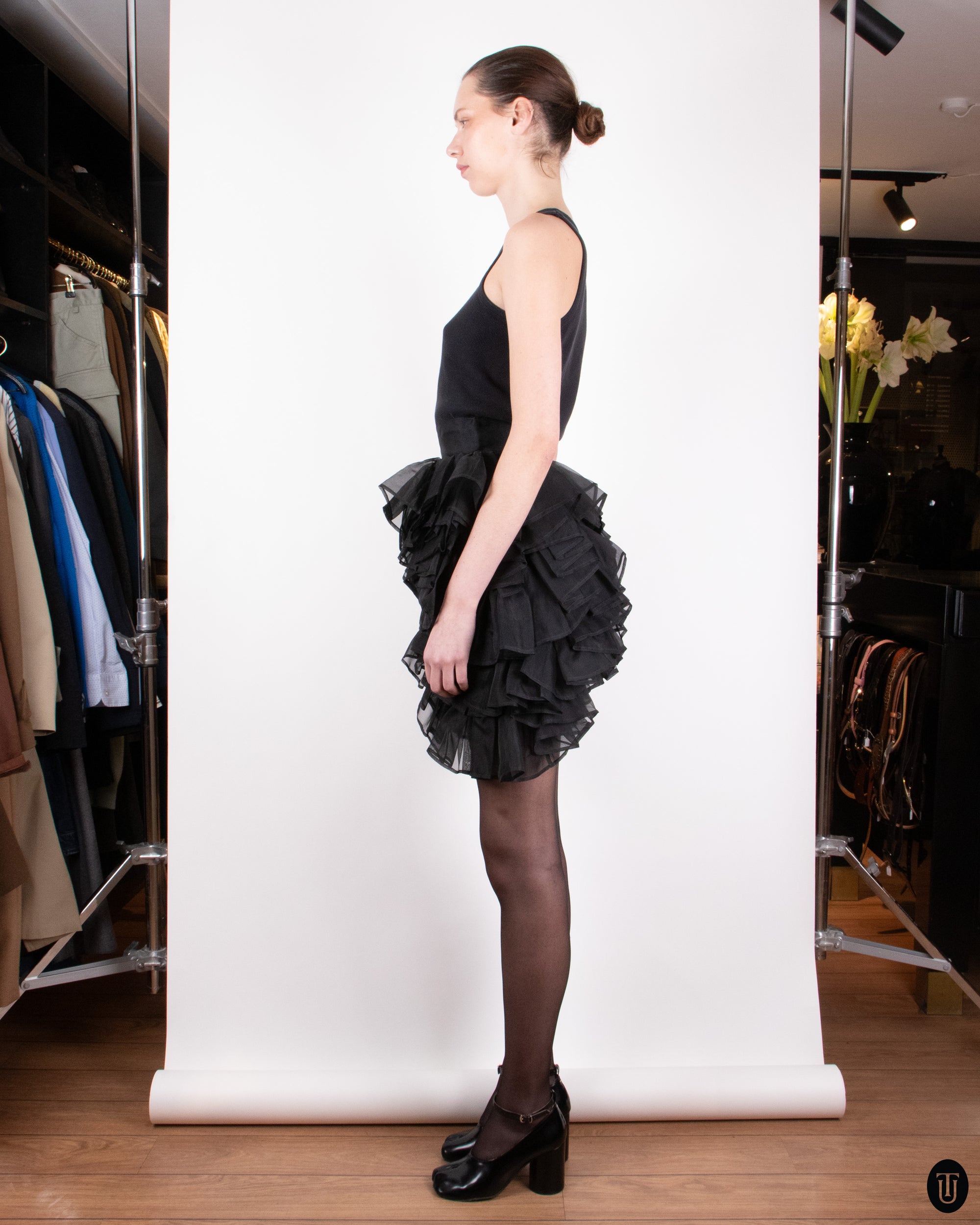SS08 Nikoline Liv Andersen Silk Organza Ruffled Skirt XS