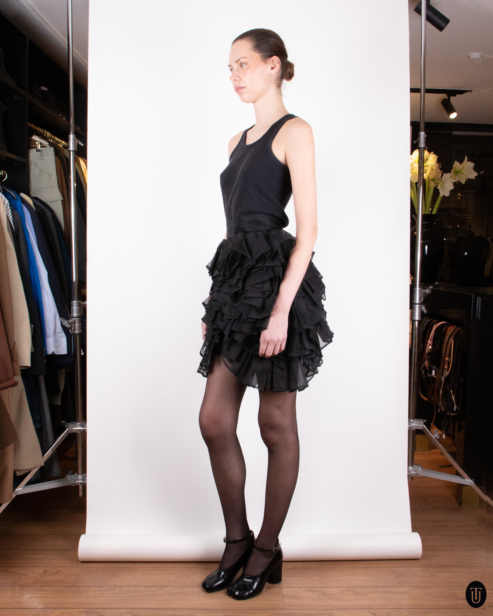 SS08 Nikoline Liv Andersen Silk Organza Ruffled Skirt XS