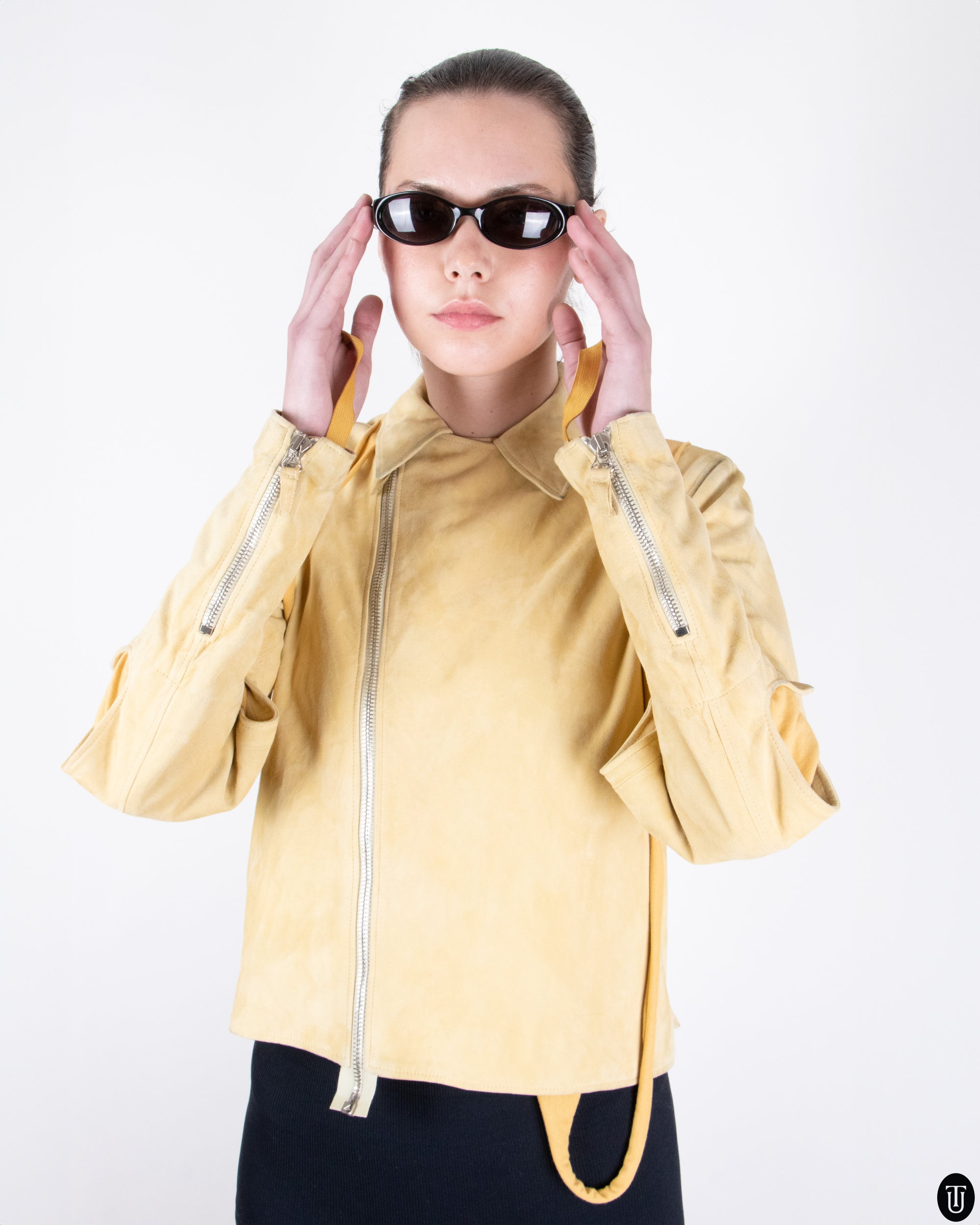 SS04 Helmut Lang Suede Biker Jacket S