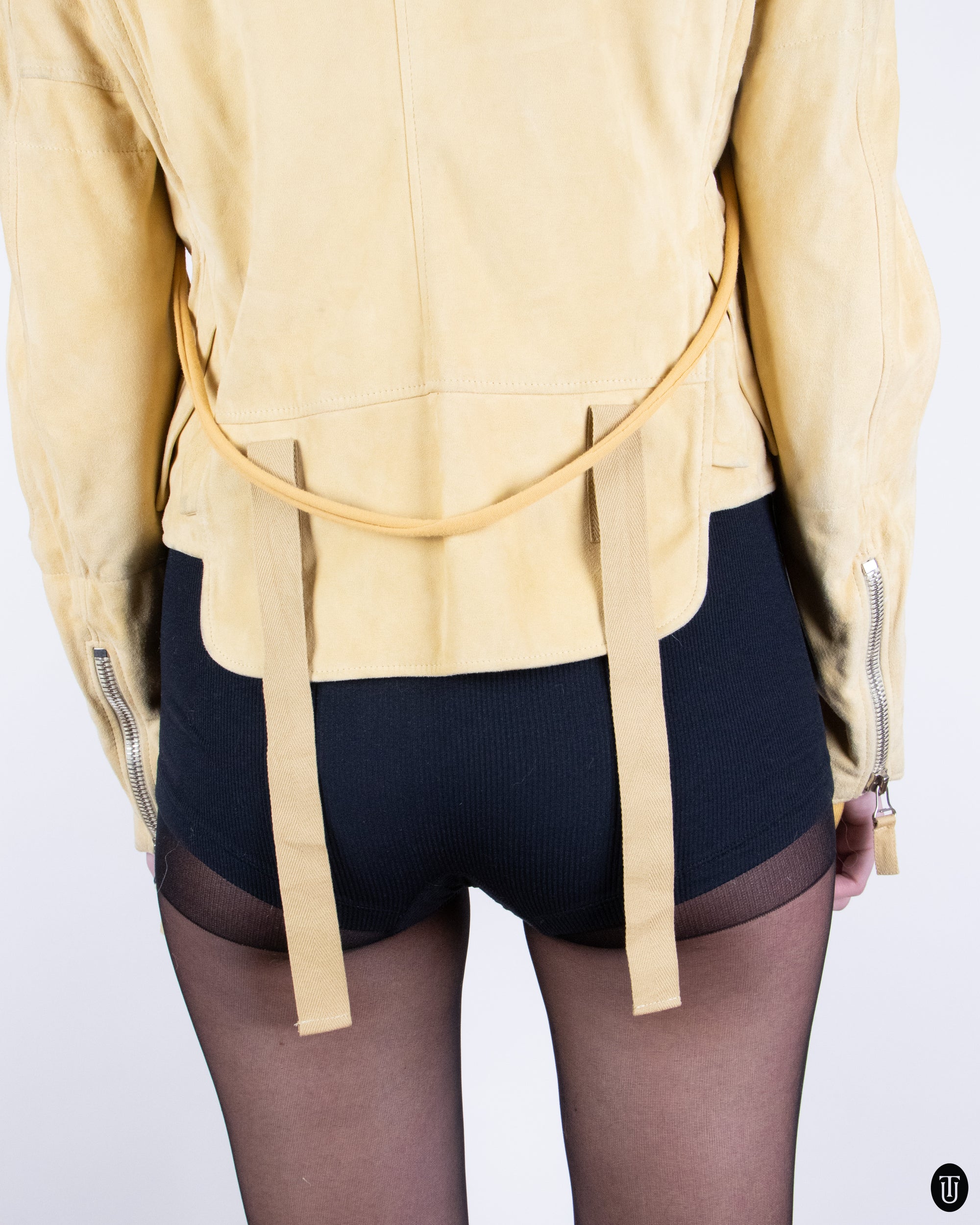 SS04 Helmut Lang Suede Biker Jacket S