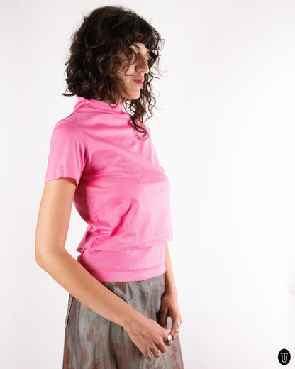 90's Comme Des Garçons "Tricot" Pink T-Shirt S