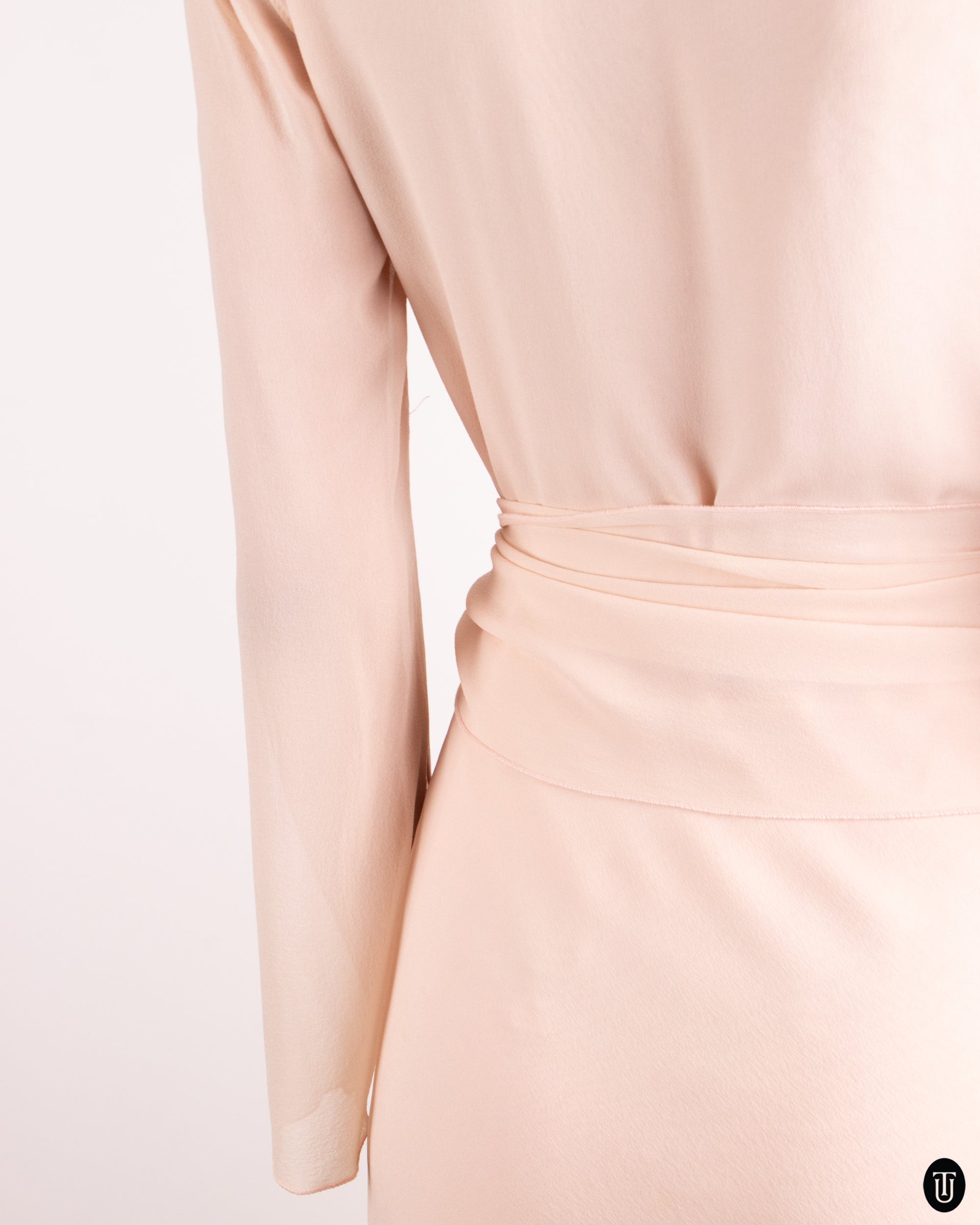 00's Silk Wrap Dress M