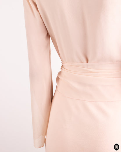 00's Silk Wrap Dress M