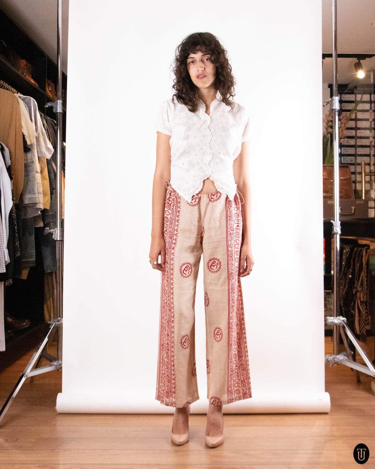 00's La Perla Linen Drawstring Pants M