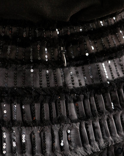 00's Chanel Haute Couture Silk Knee-Length Skirt M