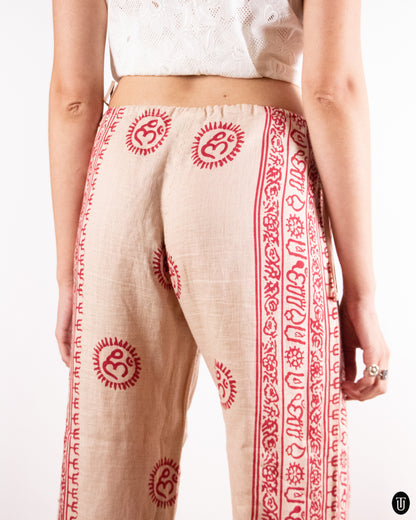 00's La Perla Linen Drawstring Pants M