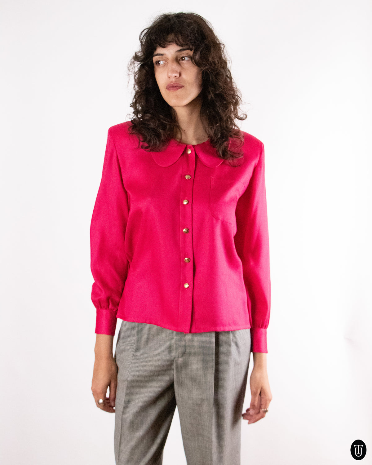 90's Balenciaga Fuchsia Blouse M